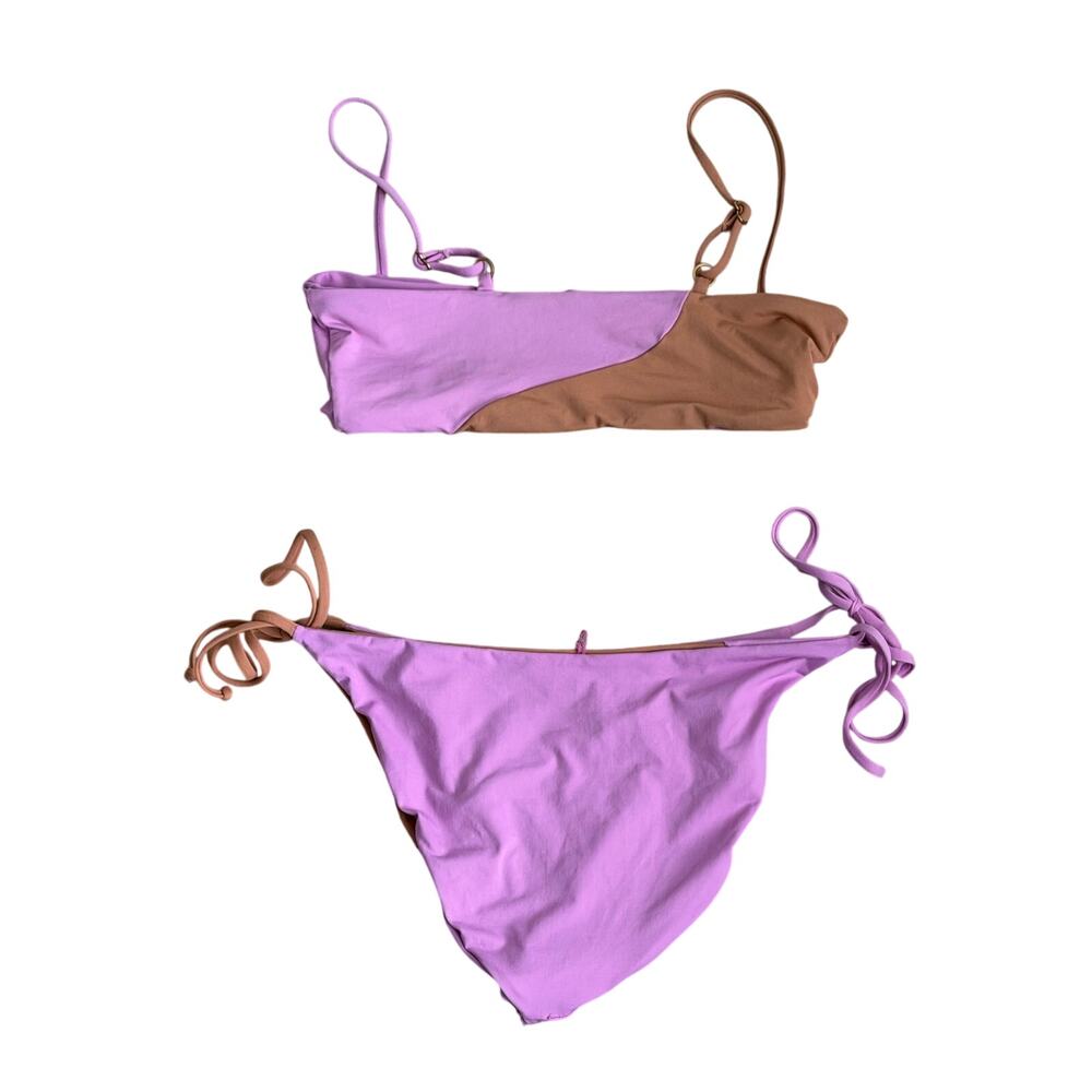 L*Space Ari Bikini Top & Dani Bikini Bottom Swimwear Set Rosebud Putty Women's S - Picture 7 of 7